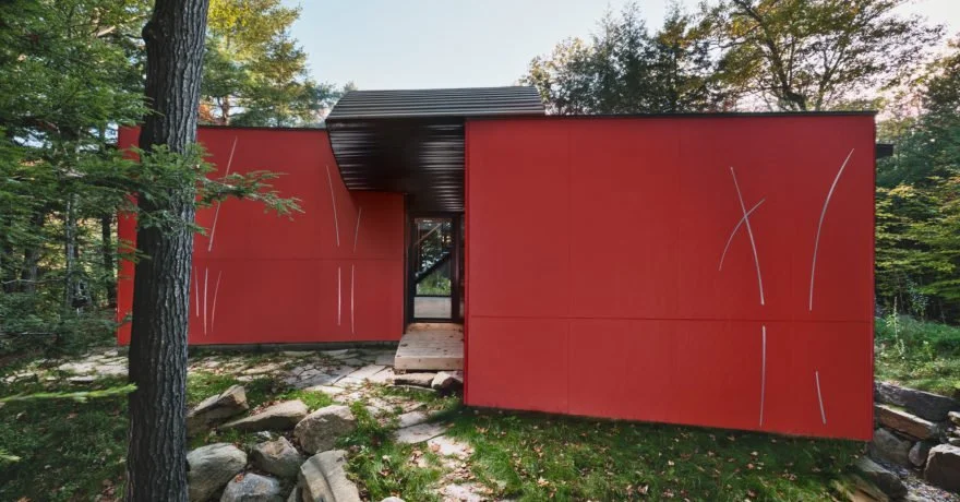 Exterior view of Hill-Maheux Cottage front facade