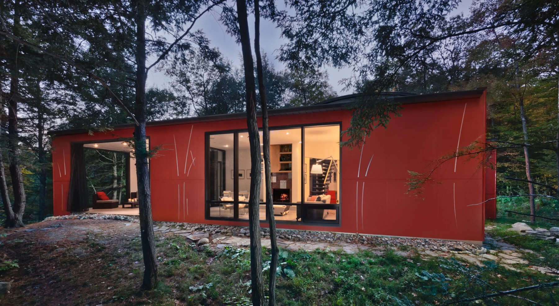 Exterior view of side windows of Hill-Maheux Cottage