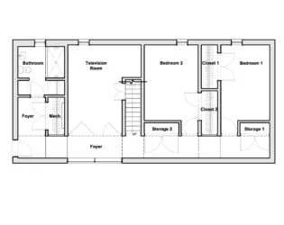 Second-level Floor Plan for Chelsea Hill House