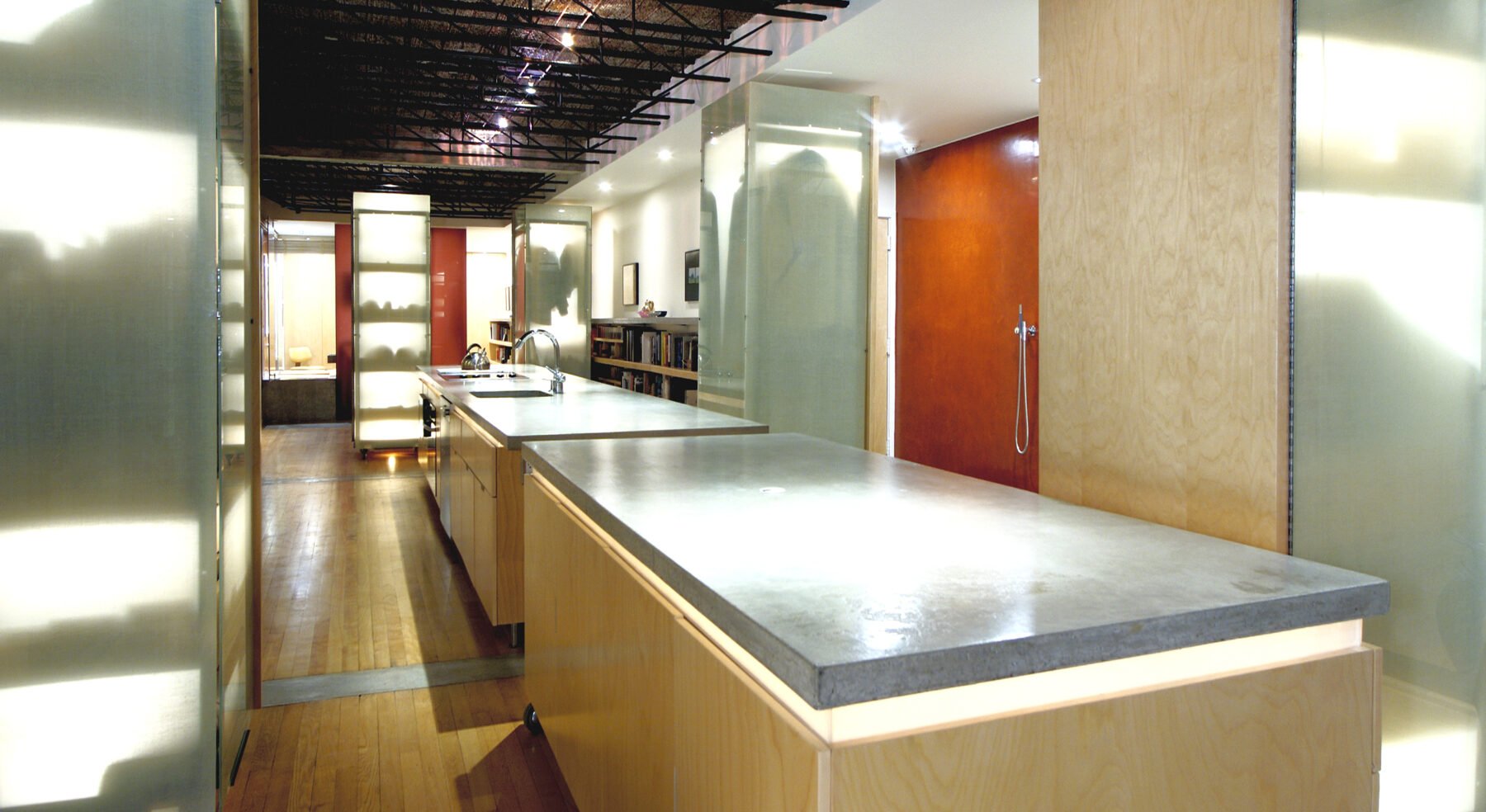 Angled photo of kitchen in Ottawa Loft