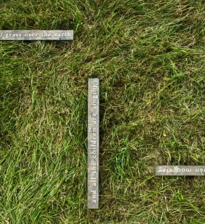 Top-down view of Cemetery Markers