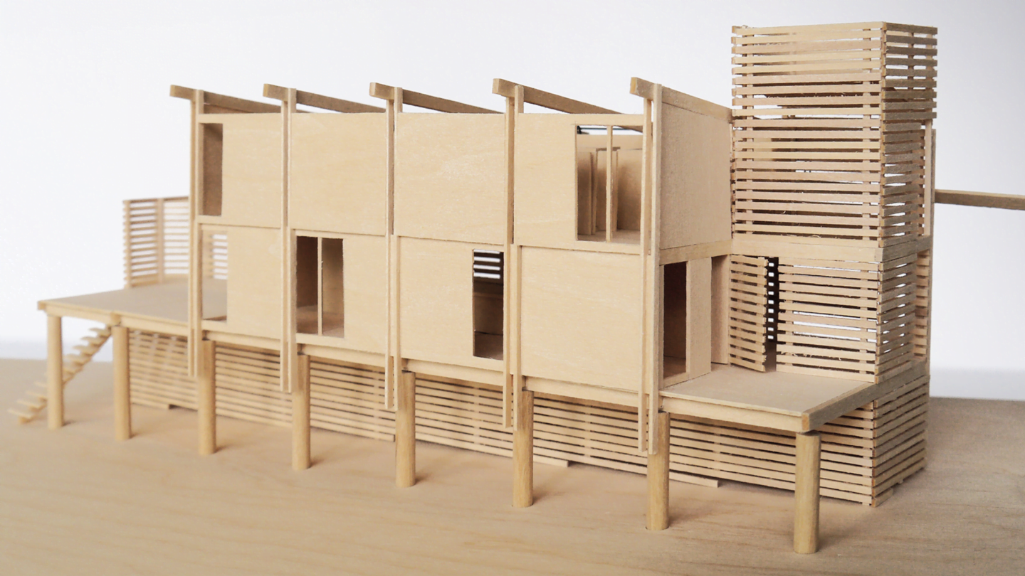 Wooden architecture model