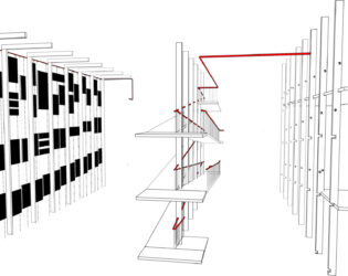 Design for a photographer's home and studio - diagram of ramp